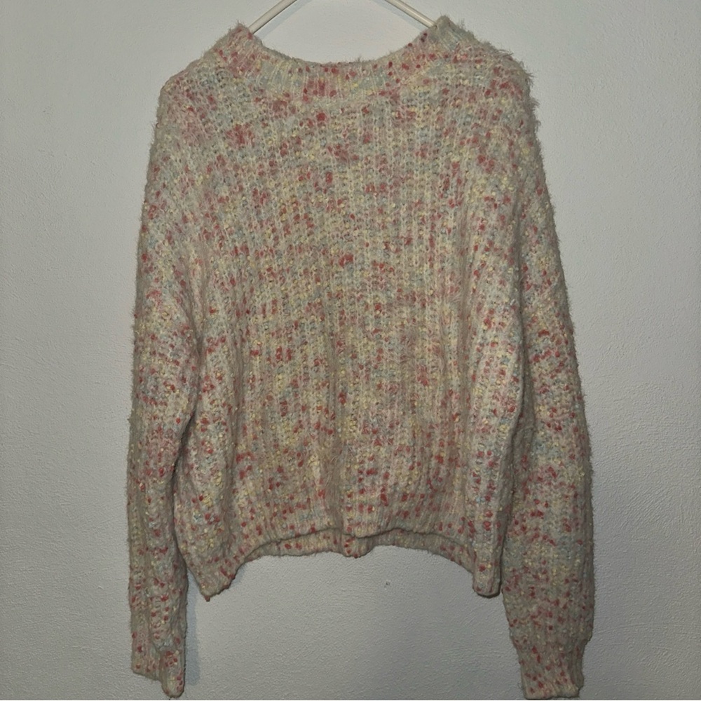 Altar'd State Women’s Chunky Sweater Furry Confetti Size Medium